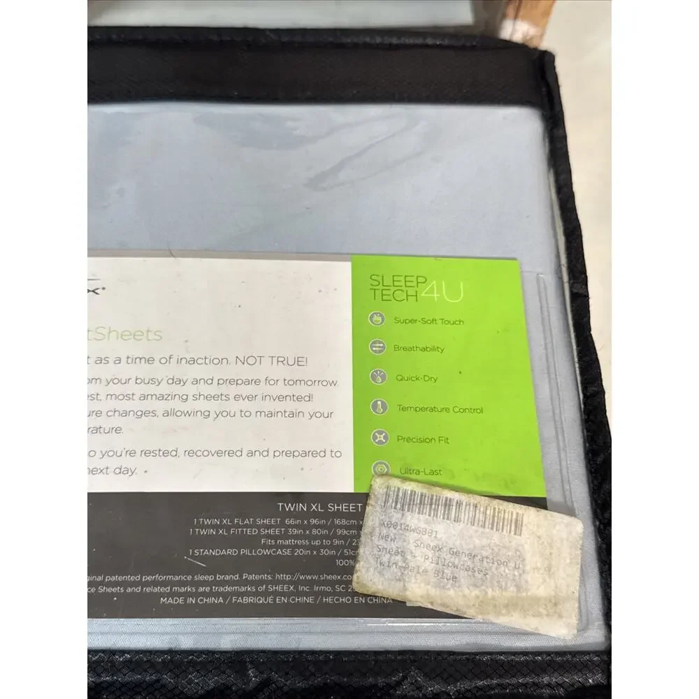 SHEEX Generation U Twin XL Sheet Set - Pale Blue - Set 1